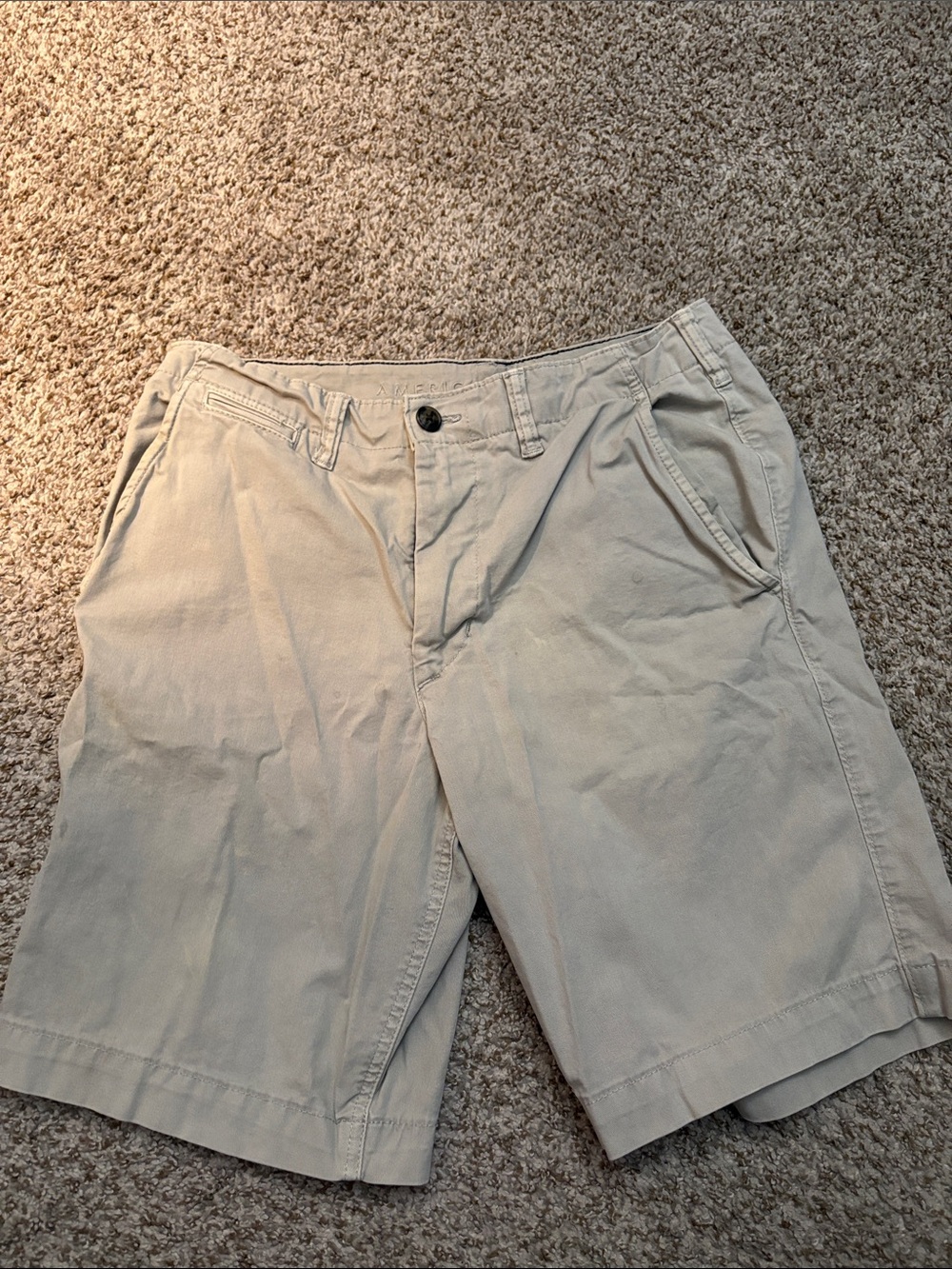 American Eagle Ne(x)t Level Flex Khaki Shorts